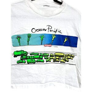 Vintage OP Womens Crop Top 1989 Ocean Pacific Shirt Single Stitch